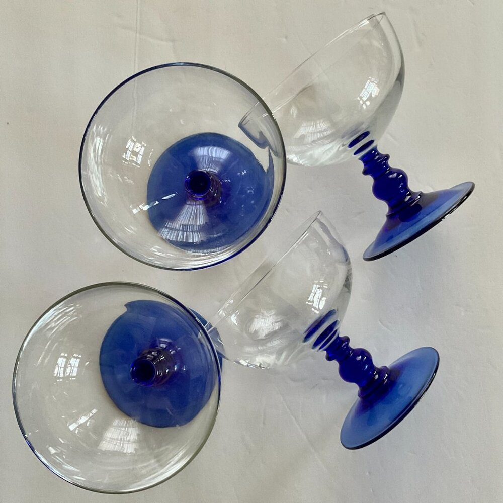 CRISTAL D'ARQUES Durand Set of 4 Champagne/Dessert Tall Glasses EUC